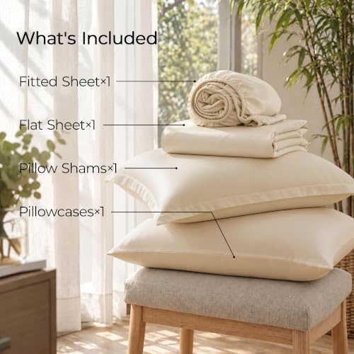 4 Piece Twin Sheets Set, Rayon Derived from Bamboo - Image 6