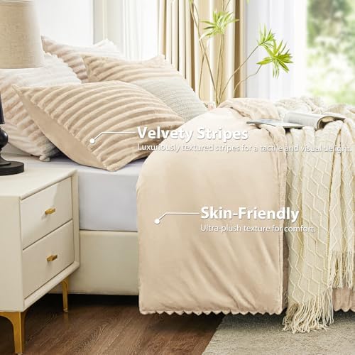 EXQ Home Fluffy Comforter Set Full Size, 3 Pieces Bed Set - Image 3