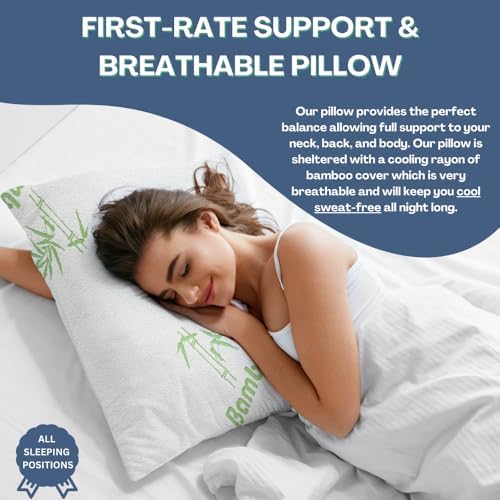 Rayon Derived from Bamboo Pillows Standard Size Set of 2 - Image 5