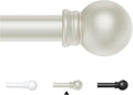 Thestoa Nickel Curtain Rods for Windows 30-46 Inch, 5/8" Stainless Steel Small by Thestoa