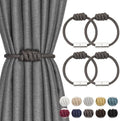 NICEEC 4 Pack Mini Magnetic Curtain Tiebacks Modern Simple Style Drape Tie by NICEEC