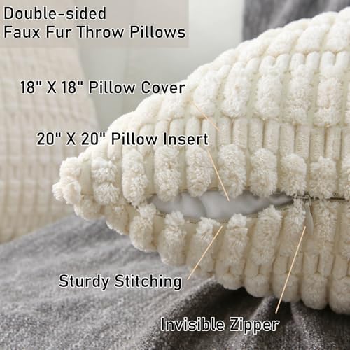 2 Pack Corduroy Decorative Throw Pillow - Image 3