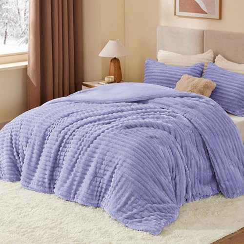BEDELITE Fleece Twin/Twin XL Comforter Set, Fluffy Bed Set - Image 2