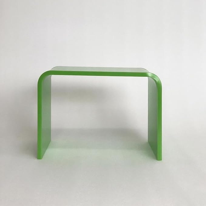 Acrylic Kids' Step Stool – Small Footstool for Bathroom, Kitchen/Bedroom, 12.5”x9.7”x9”, Holds 200lbs, Multi-Use as Toilet Stool, Shower/Water-Resistant Stool, Seating and Placing Items