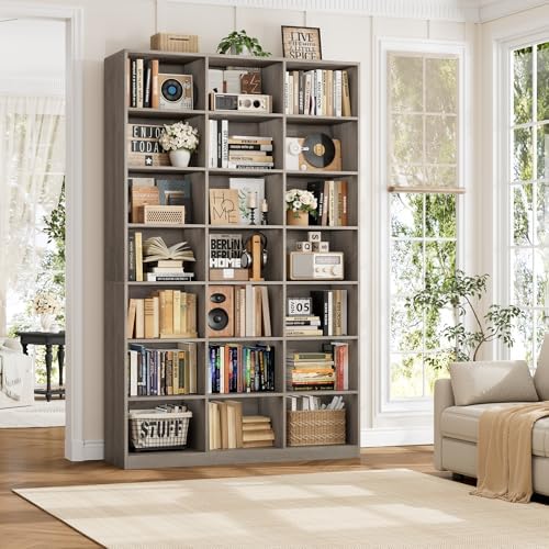 HOSTACK 86"H Triple Wide Bookshelf and Bookcase, 7 Tier Tall Bookshelf - Image 7