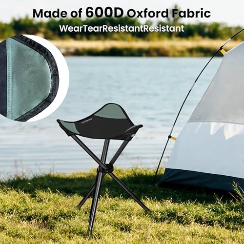 OUTSKIRT 22.4" Portable 2 Pack Folding Tripod Stools - Image 3