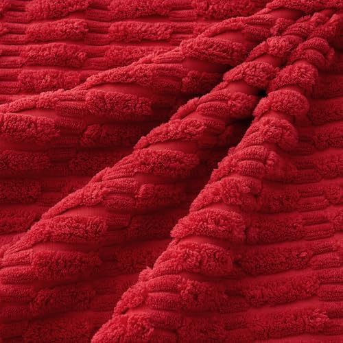 MIULEE Pack of 4 Christmas Corduroy Throw Pillow Covers 18x18 Inch Red - Image 5