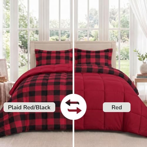 downluxe Lightweight Plaid Comforter Set - Image 2