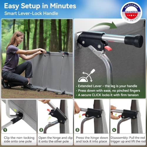 MARCHWAY Lightweight Folding Camping Cot Bed - Image 3