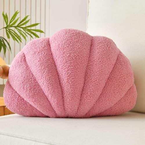 Lfsaaj Pink Seashell Throw Pillows, Shell Shaped Throw Pillows, 13 Inch Soft by Lfsaaj