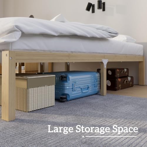 Bamboo Bed Frame Classic 12-Inch Solid Platform Bed - Image 5