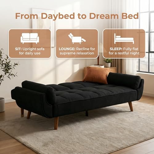 Convertible Futon Couch Bed 75.2" - Image 4