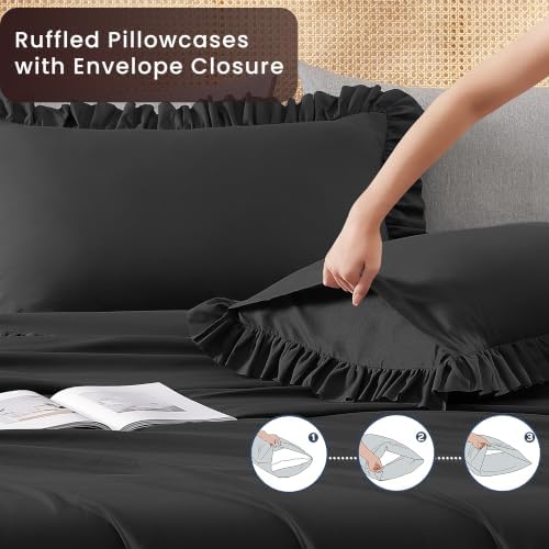 ROSE&RISY Queen Ruffle Sheet Set 4 Piece - Image 7