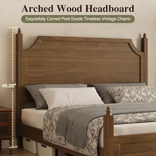 Belffin Wood Queen Size Bed Frame - Image 5