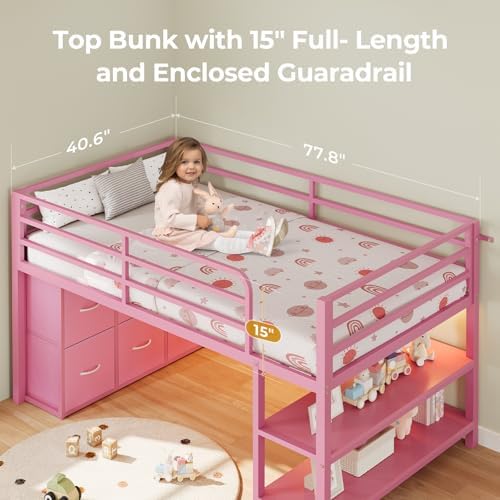 ADORNEVE Low Loft Bed Twin Size - Image 3