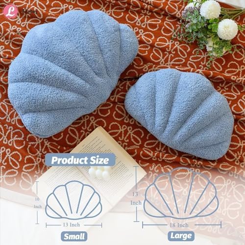 Lfsaaj Seashell Throw Pillows, Shell Shaped Throw Pillows, 18 Inch Soft Home - Image 3