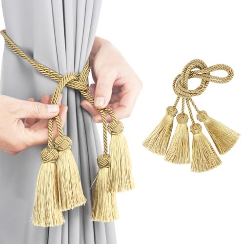Elegant Tassel Curtain Tiebacks Rope Curtain Tie Backs by CurtainTiebacks