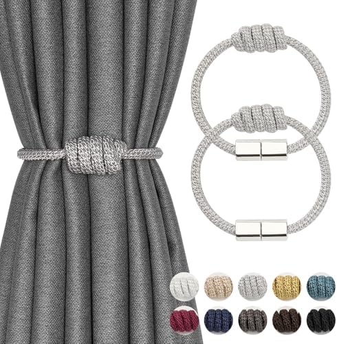 NICEEC 2 Pack Mini Magnetic Curtain Tiebacks Modern Simple Style Drape Tie by NICEEC