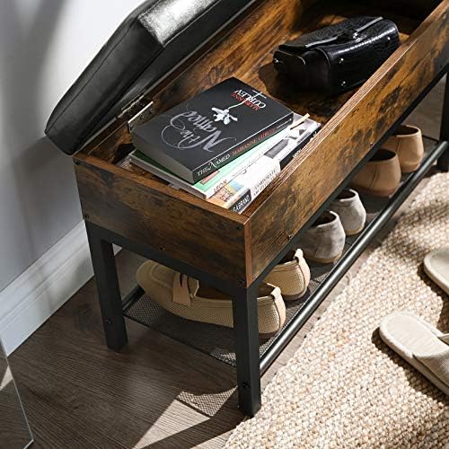 VASAGLE Shoe Bench, Padded Storage Bench - Image 6