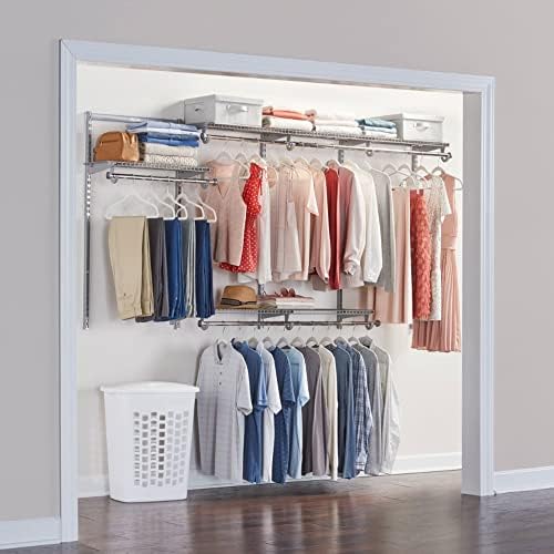 Rubbermaid Configurations Custom Closet Kit, 4-8 Ft. Adjustable Metal Wire - Image 5