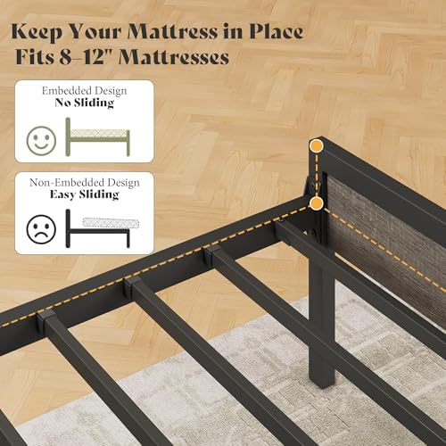 AMERLIFE Queen Size Platform Bed Frame - Image 5