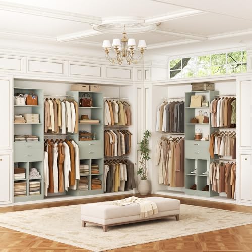 Besiost Closet System, 4-8 FT Closet Organizer Tower - Image 2