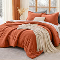 MUXHOMO Queen Comforter Set, 3-Piece All-Season Bedding, Burnt Orange by MUXHOMO