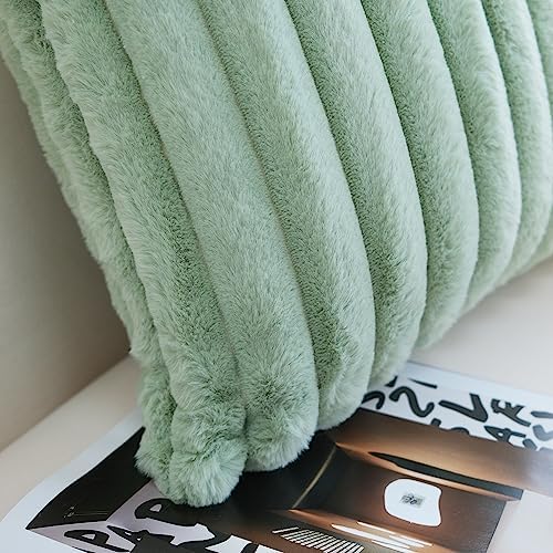 JOJUSIS Pack of 2 Faux Fur Plush Decorative Throw Pillow Covers Couch Cushion - Image 6