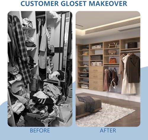 Medium Double Hanging Closet Unit, Modular Closet System, Wood Closet System - Image 6