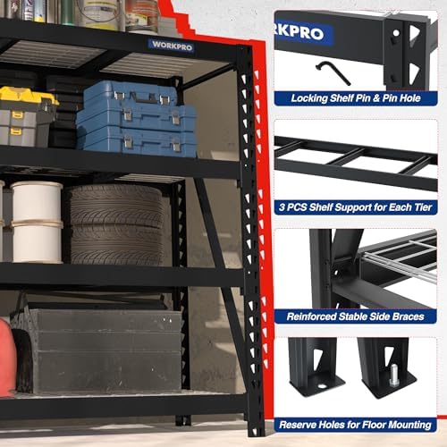 WORKPRO Heavy Duty Metal Garage Shelving, 7200 LBS Load - Image 5
