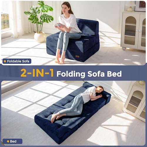 MAXYOYO Folding Sofa Bed, 8-Inch Fold-Out Chair Bed - Image 3