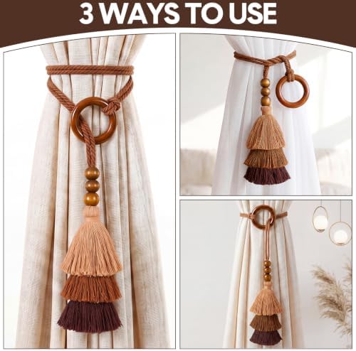 Novabright 4 Pcs Boho Curtain Tiebacks - Image 6