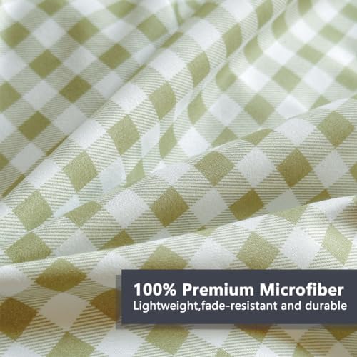 NSNLGSGC Comforter Set, Sage Green Gingham, Twin Size, 2 Pieces - Image 5