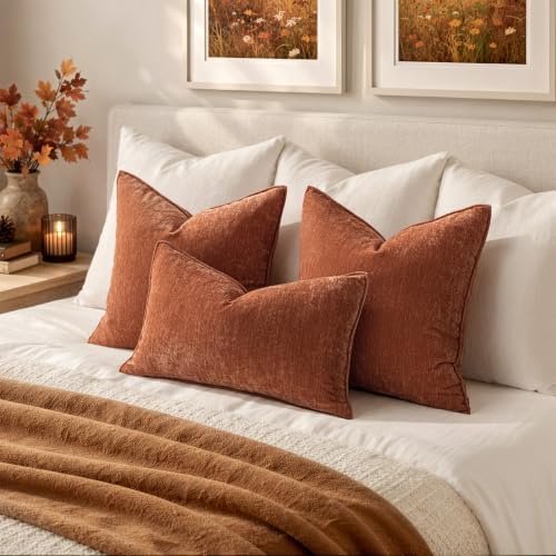 MIULEE Chenille Lumbar Throw Pillow Covers Fall - Image 4