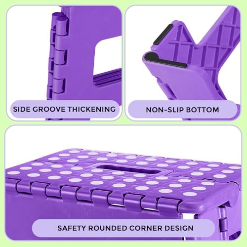 Dyforce Kids Step Stool 9 Inch, 300lbs Folding Step Stool - Image 3