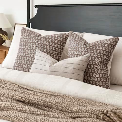 Foindtower Decorative Floral Print Throw Pillow Covers 18×18 Inch - Image 5