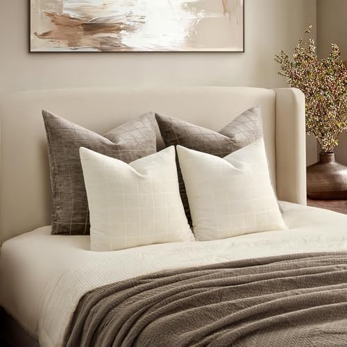 MIULEE Christmas Cream Plaid Decorative Throw Pillow Covers - Image 7