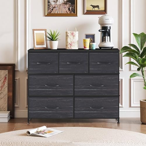 7-Drawer Dresser for Bedroom, Anti-Tip Wide Storage Organizer Fabric - Image 2