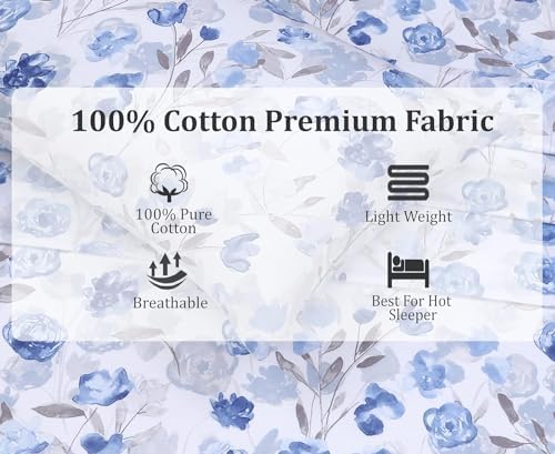 RUVANTI 100% Cotton Twin Sheets, Percale Weave Twin Sheet Set - Image 4