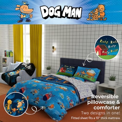 Franco Dog Man Supa Book Kids Bedding Super Soft & Cozy Reversible Microfiber - Image 5