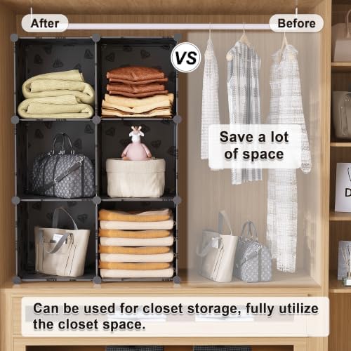 UNKU 6 Cube Storage Organizer, Closet Organizer Storage Shelves - Image 6