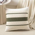 Fancy Homi Set of 1 Boho Olive Green Decorative Throw Pillow Cover 16x16 Inch by Fancy+Homi