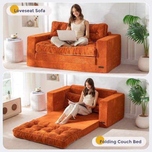 MAXYOYO Folding Sofa Bed, Convertible Sleeper Loveseat - Image 4