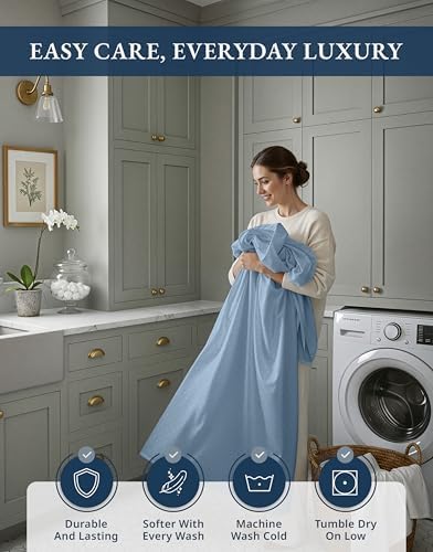 LANE LINEN Sheet Sets Full Size Bed Sateen Weave - Image 7