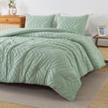Andency Sage Green Comforter Set Queen Size, 3 Pieces Boho Bed Set by Andency