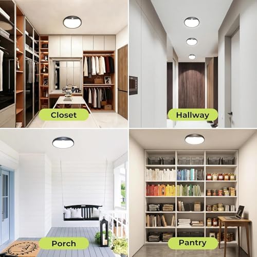 Motion Sensor Ceiling Light Wired, 3000K/4000K/6500K LED Flush Mount Ceiling - Image 6