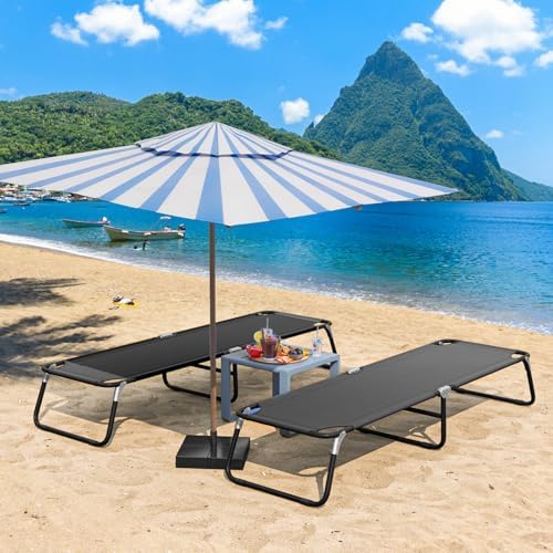 GYMAX Folding Camping Cot 2 Pack, Portable Ultralight Compact Sleeping Cot Bed - Image 7