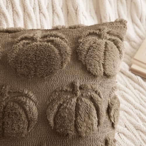 MIULEE Fall Pillow Covers Pumpkin Fall Decor 18x18 Coco Brown - Image 2