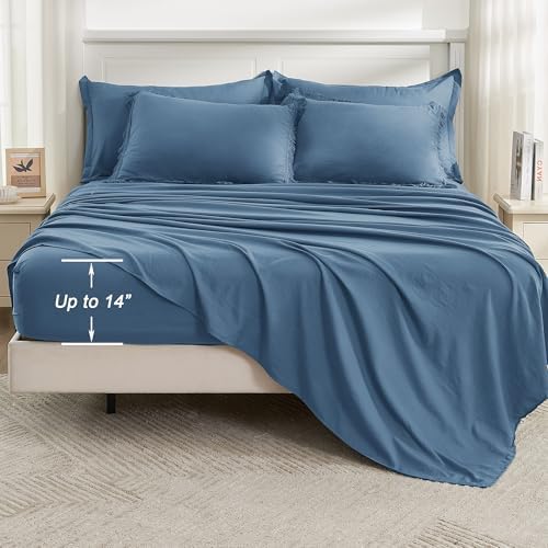 Andency Full Comforter Set, 7 Pieces Sea Blue Bedding - Image 4