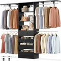 Aheaplus Closet System, 8FT Wood Closet Organizer System by Aheaplus